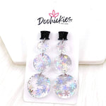 2.75" Snowman Dangles -Christmas Acrylic Earrings