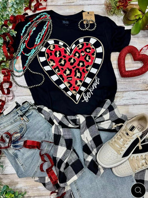 Be Kind Leopard Heart Tee