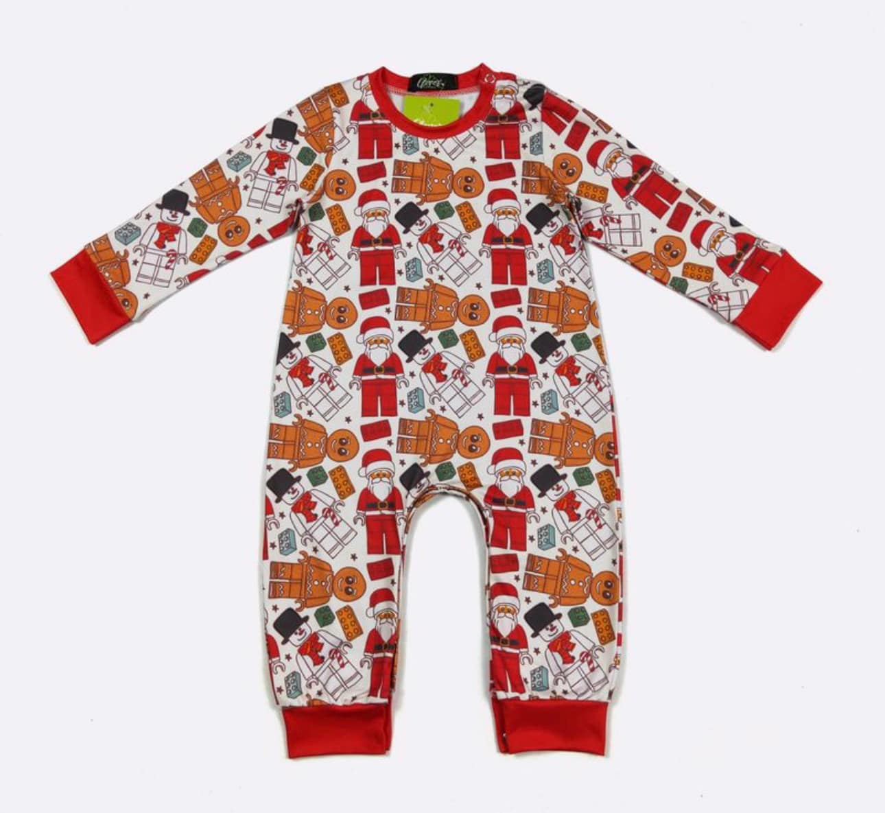 Building Block Santa Boy Romper