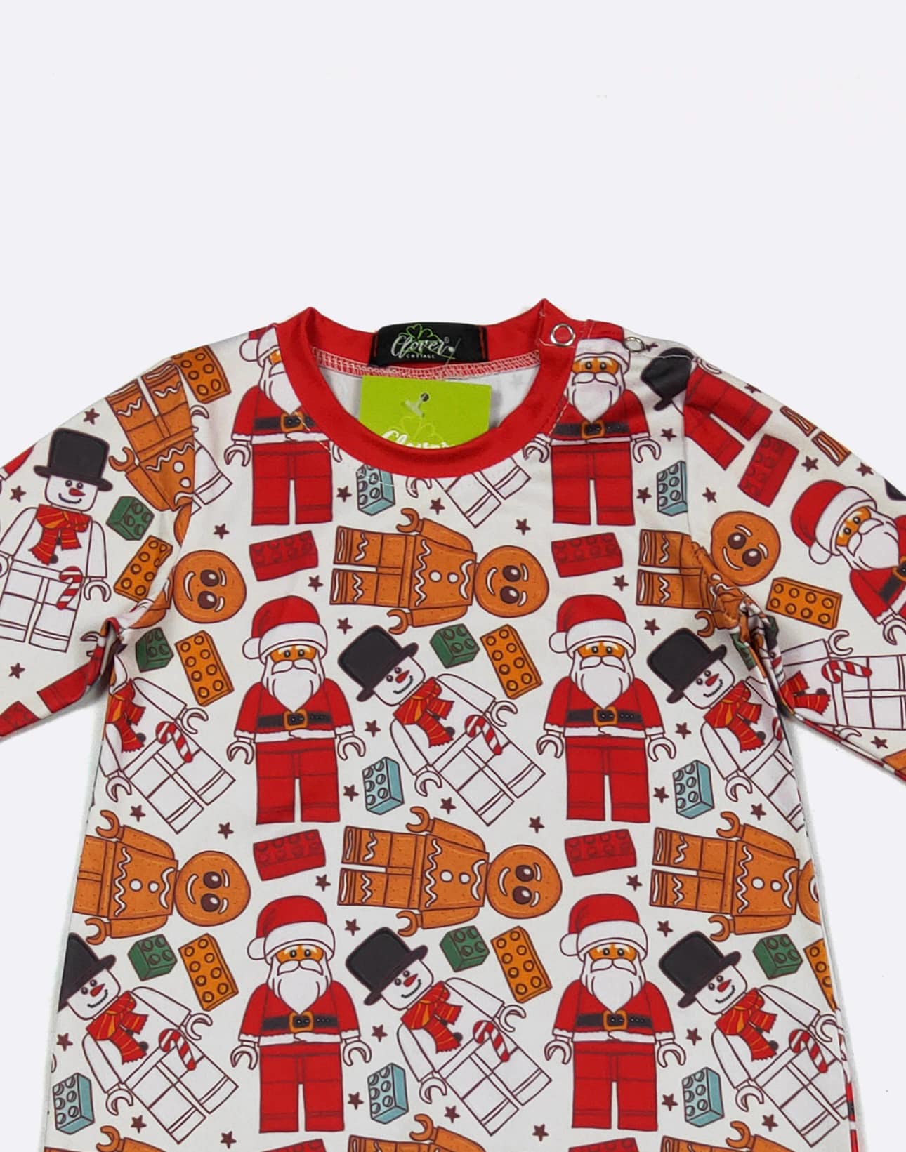 Building Block Santa Boy Romper