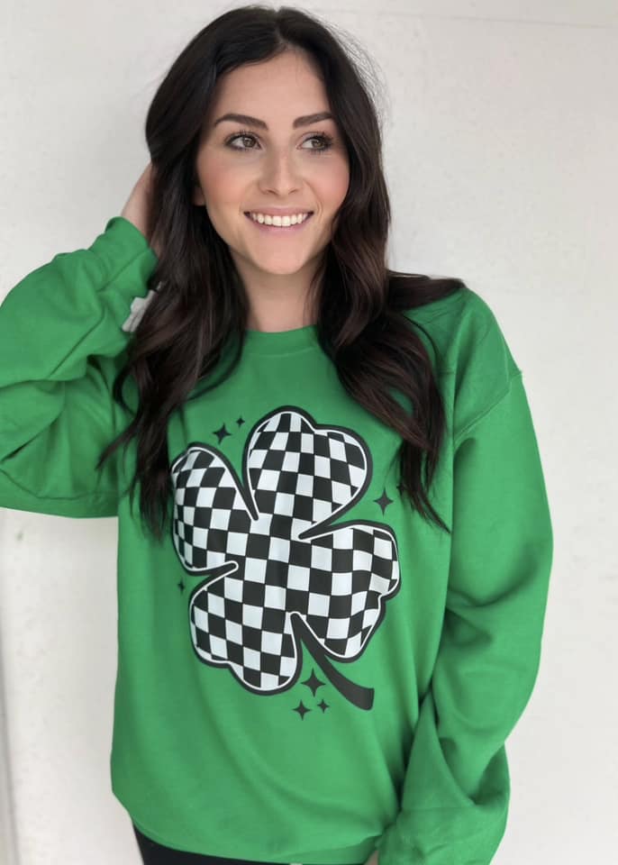 Checkered Clover Sweatshirt