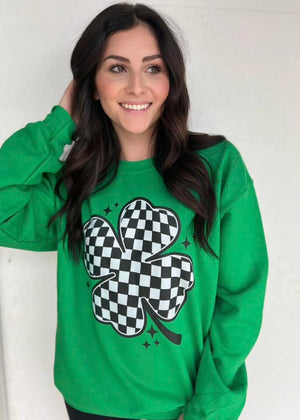 Checkered Clover Sweatshirt