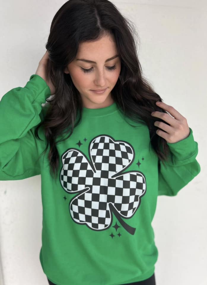 Checkered Clover Sweatshirt