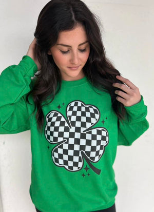 Checkered Clover Sweatshirt