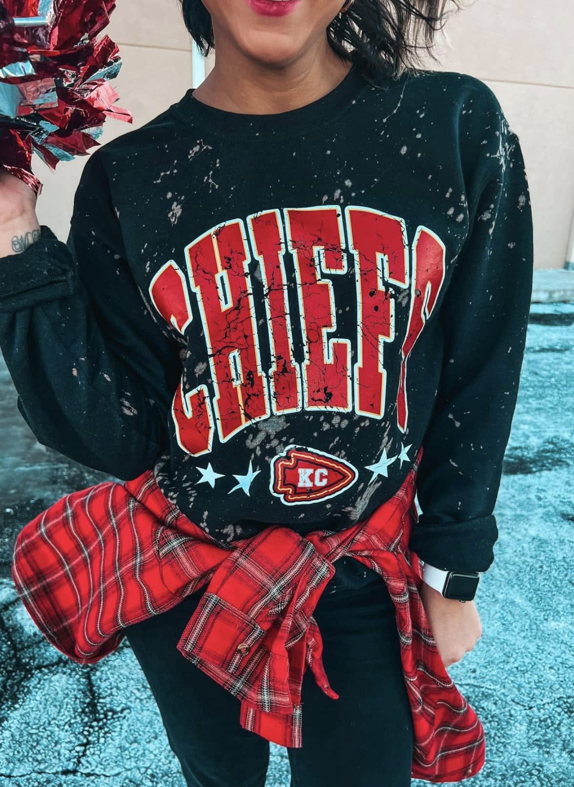 Chiefs Stars Bleached Sweatshirt