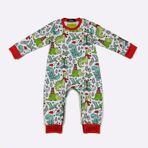 Festive Dino Boy Romper