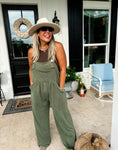 Karli Boho Overalls- Olive