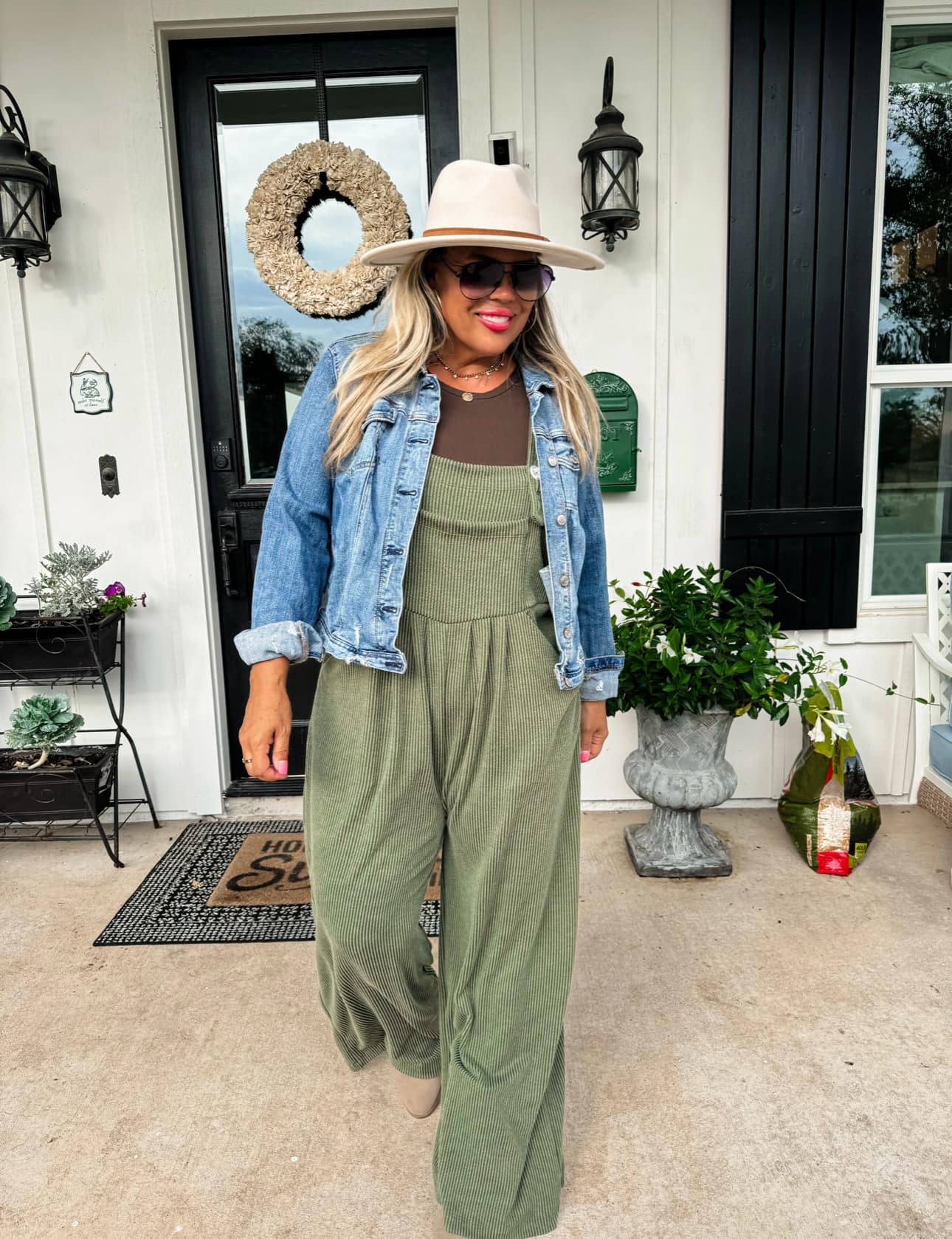 Karli Boho Overalls- Olive