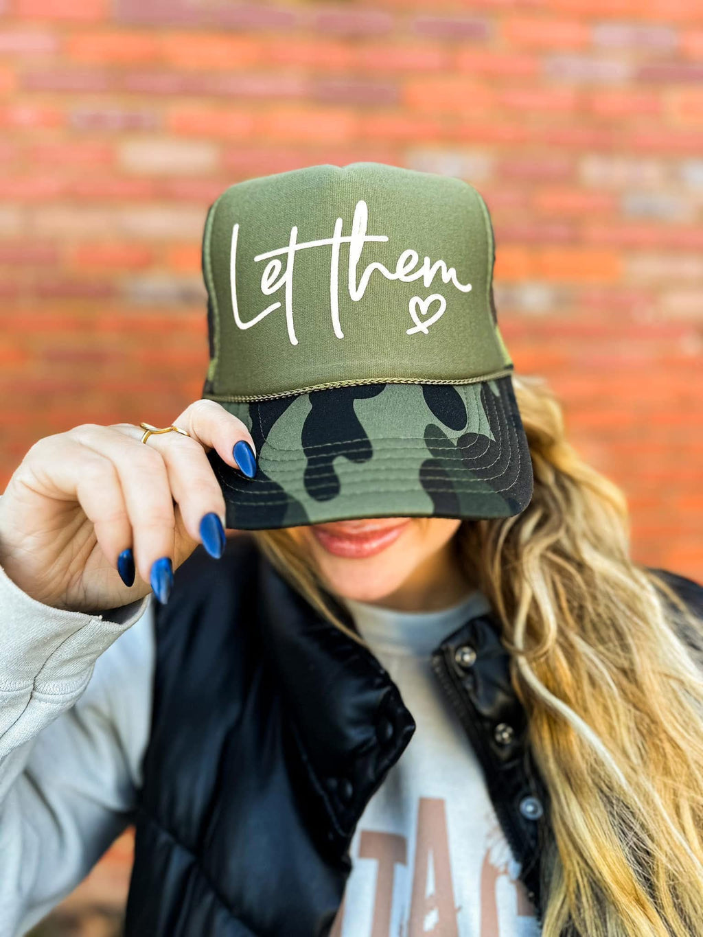 Let Them Trucker Hat- Camo