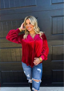 Love Interest Velvet Top