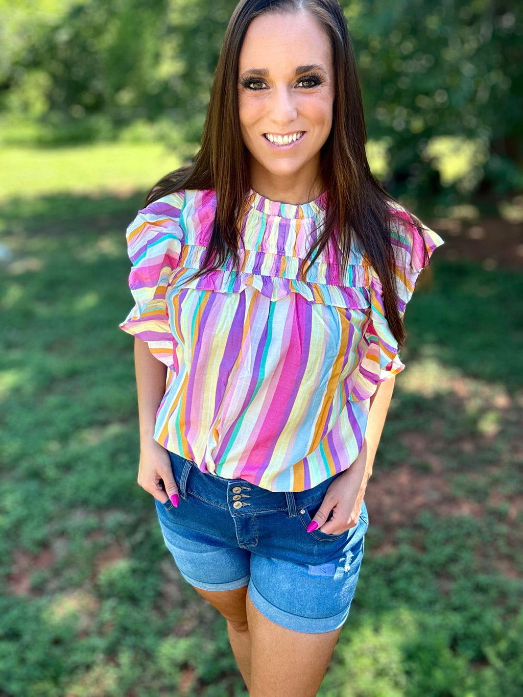 Perfectly You Multicolor Striped Top