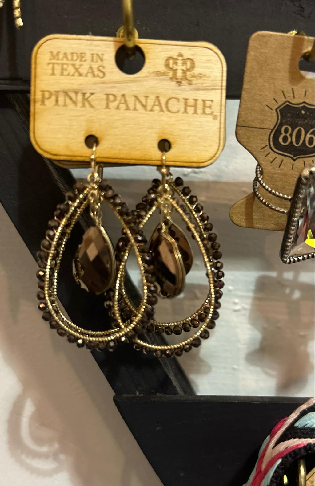 Pink Panache Double Teardrop Earrings