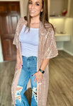 Rose Gold Sequin Duster