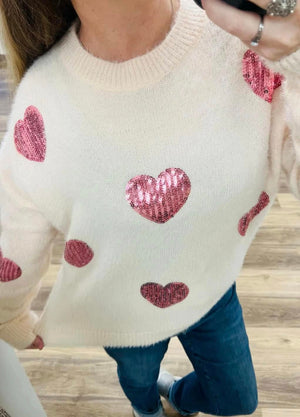 Sparkle Hearts Sweater