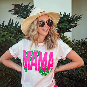 Pink Tropical Mama Tee