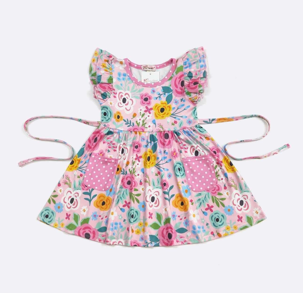 Vivid Blossoms Girls Twirl Dress