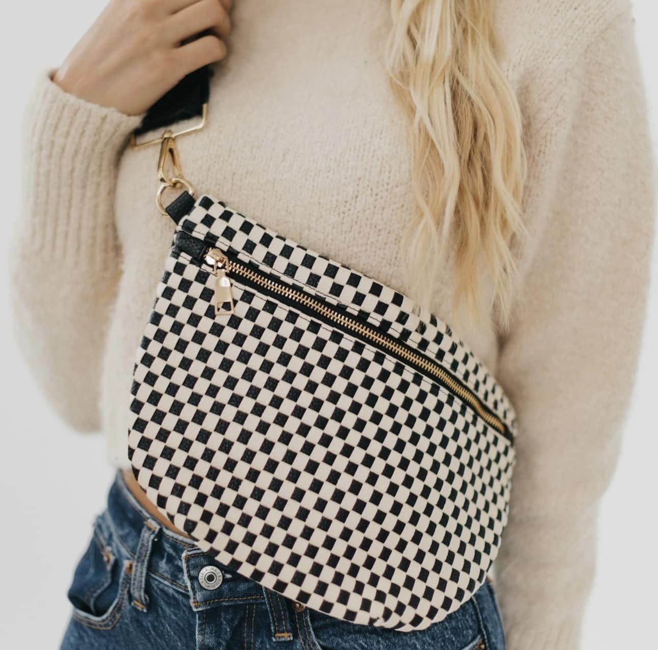 Westlyn Woven Bum Bag- Checkered